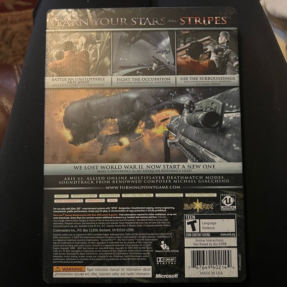 Turning Point Fall of Liberty Xbox 360 Limited Edition Concept Art Edition - Picture 3 of 4